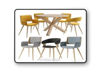 La-Forma.-ARENDAL-table.-Chair-Heiman,-Andre