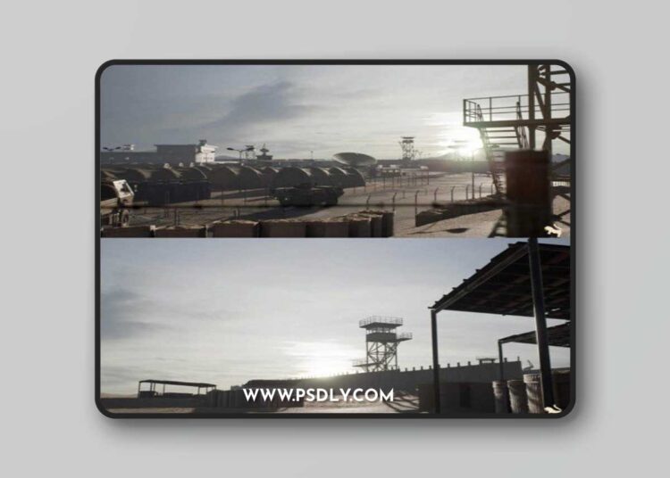 Military Base Megapack 3D Model