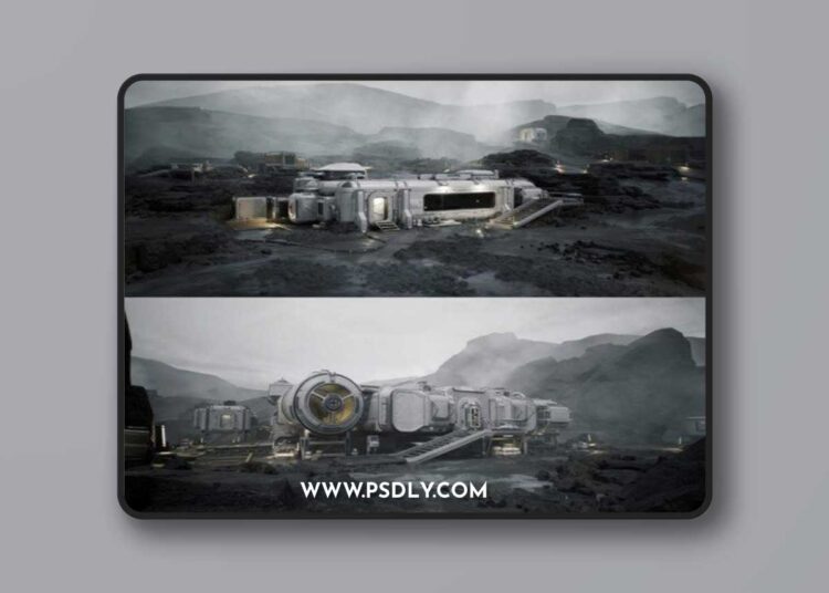 Modular Sci-Fi Indoor Outdoor Environment Pack – Rocky Swampy Planet