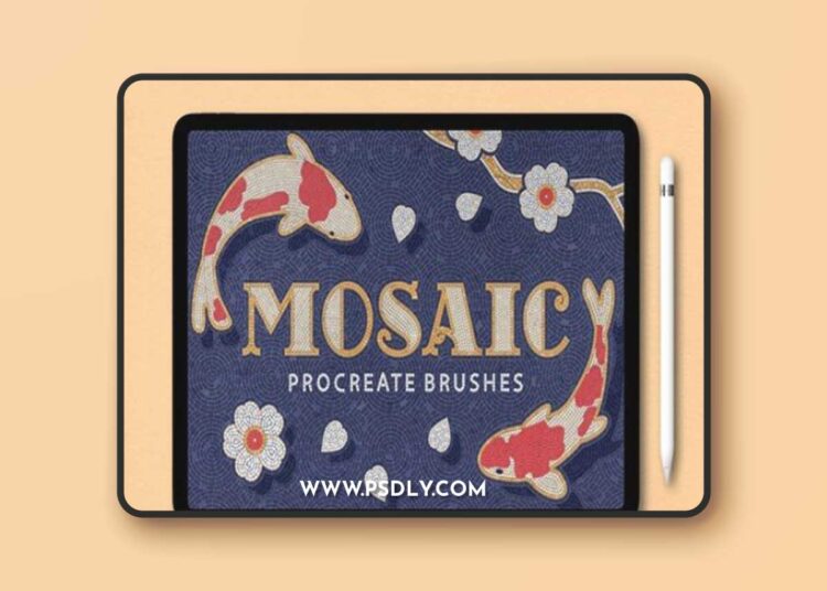 Mosaic Tile Procreate Brushes AX83KP6