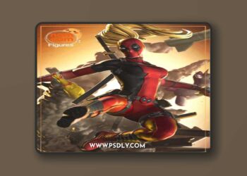 Nomnom Figures – Lady Deadpool – 3D Print Model