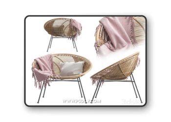 Rattan Lounge Chair HK-Living