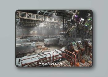 Sci-Fi Cargo Hub 3D Model
