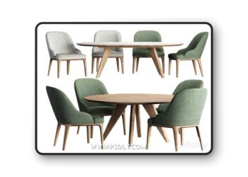 Sfer Table ROB Chair 3D Model