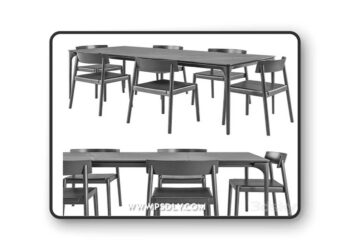 Silhouette table + Scandia chair