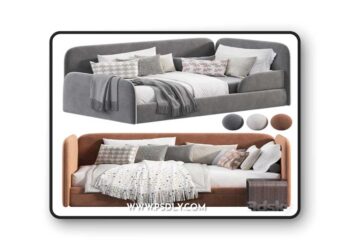 Simple Kids Bed 3D Model