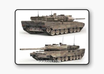 Tank Leopard 2A7V 2016 3D Model