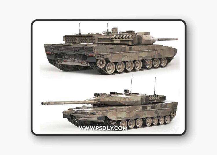 Tank Leopard 2A7V 2016 3D Model