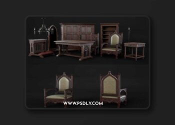 Timeless Gothic Furniture 3D Model