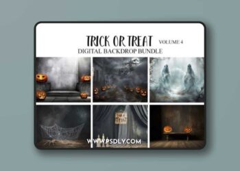 Trick or Treat V4 Digital BackdropBundle