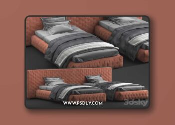 Tuyo Bed by Meridiani 2 3D Model