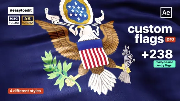 Videohive Custom Flags Pro - Flag Animator 53924140