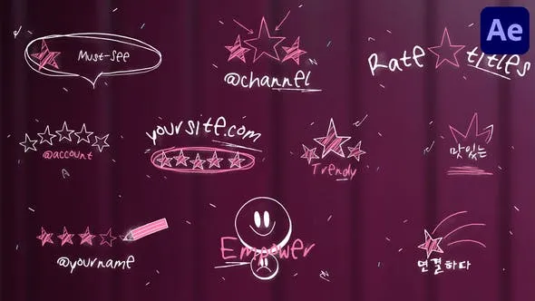 Videohive Drawn Rates Titles for After Effects 53578471