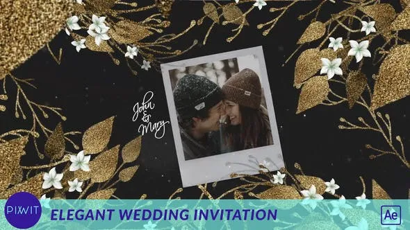 Videohive Elegant Floral Wedding Invitation 54031507