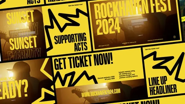 Videohive Rock Music Festival Promo After Effect Template 53544282