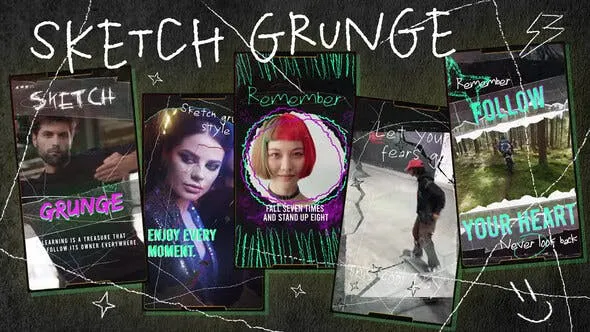 Videohive Sketch Grunge Stories 53696202