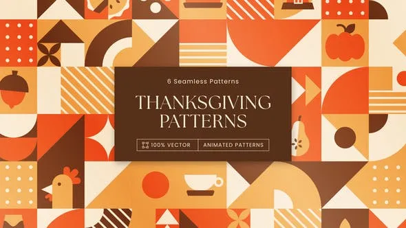 Videohive Thanksgiving Animated Background Patterns 53592197