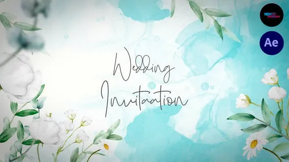 Videohive Watercolor Wedding Invitation Slideshow 2.0 54033102