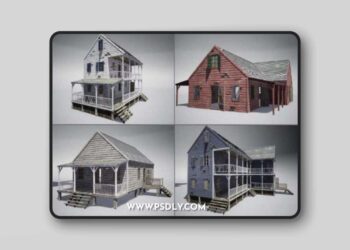 Wooden Houses 3D Model