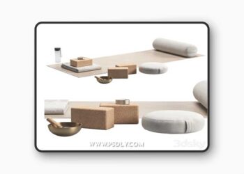 Yoga & Meditation Set 3D Model