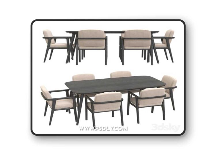 Zio Dining Table and Zio Dining Chair by Moooi