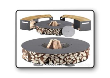 outdoor fireplace 3D Model