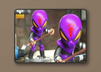 3DXM – Foot Soldier Chibi Spear – 3D Print Model