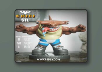 3DXM – Street Sharks Jab Chibi – 3D Print Model