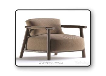 Armchair brown 3D Model