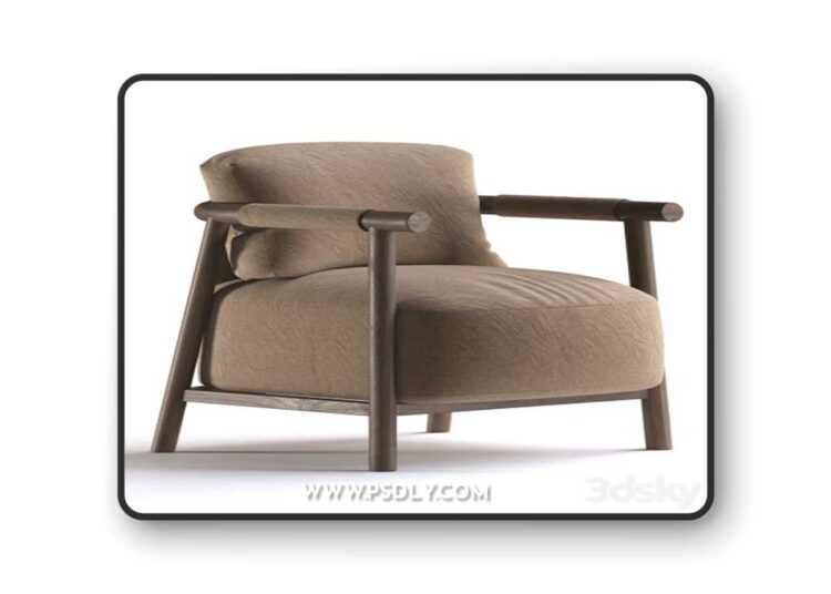 Armchair brown 3D Model