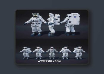 Astronauts (Pack) 3D Model
