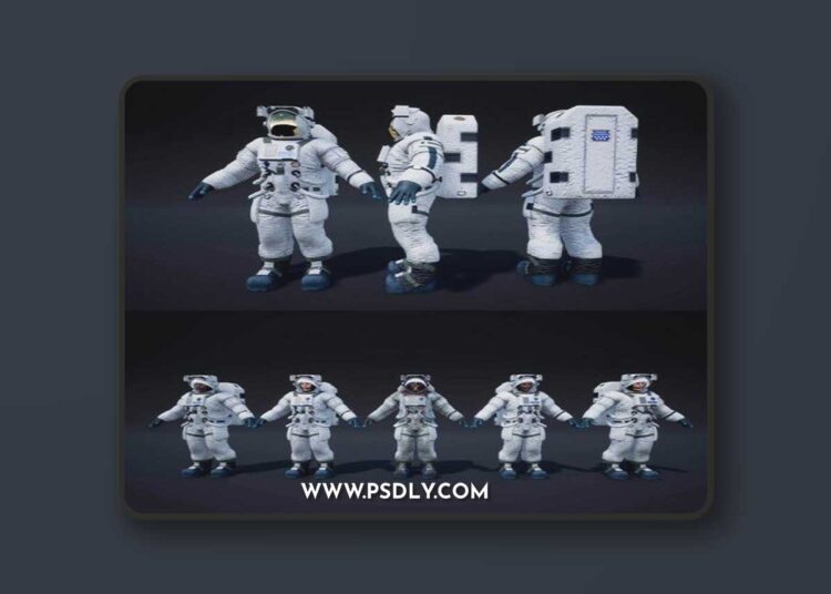 Astronauts (Pack) 3D Model