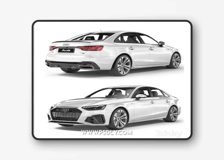 Audi A4 S-Line 2021 3D Model
