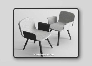 Bolia Palm Dining chair Set 3D Model
