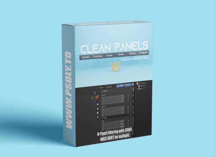 CleanPanels Pro V5.3.2 for Blender