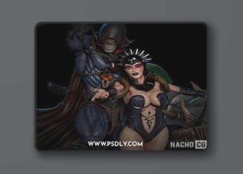 Fan Art – Skeletor Evil-lyn and Panthor Diorama – 3D Print Model STL
