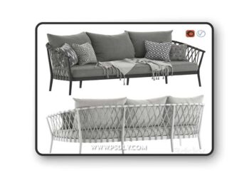 Globewest Maui 3-Seater Sofa 3D Model