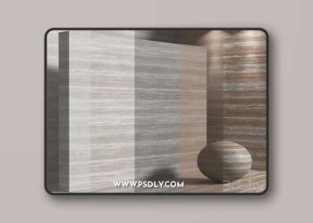 Material (seamless) - travertine stone set 189