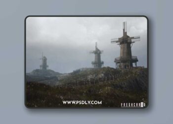 Medieval Windmill with Interiors