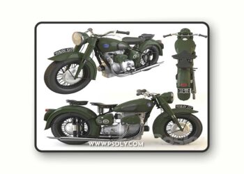 Motorcycle SunBeam 3D Model