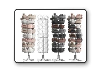 Set of hats and accessories 02 3D Model