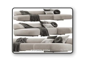 Sofa Moroso Gogan 3D Model