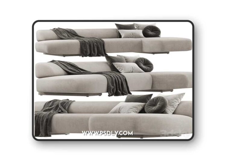 Sofa Moroso Gogan 3D Model