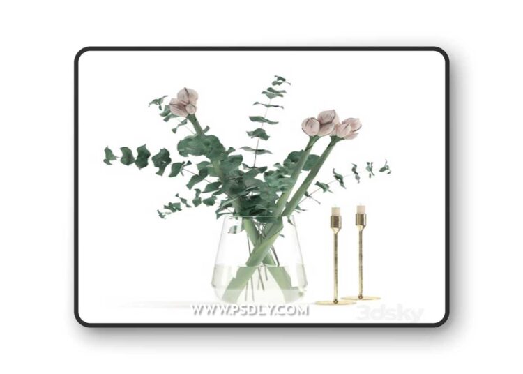 Vase with Flowers 3D Model