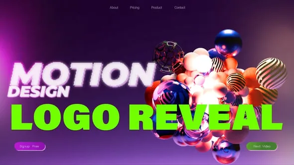 Videohive Abstract Colorfully Balls Company Logo Reveal 54327755