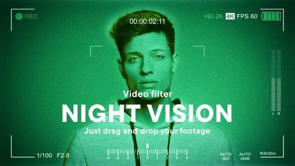 Videohive Night Vision Video Effect Template 54172753