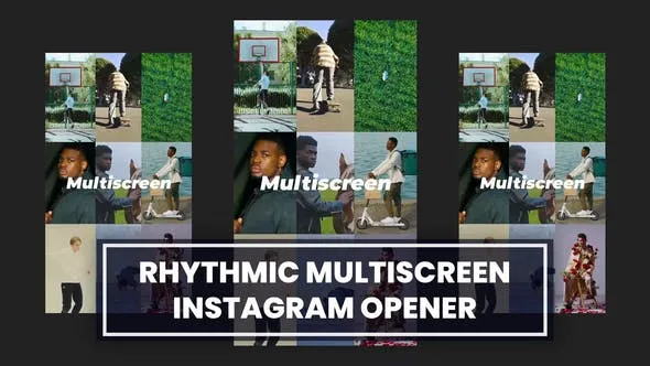 Videohive Rhythmic Multiscreen Opener Instagram 54237717