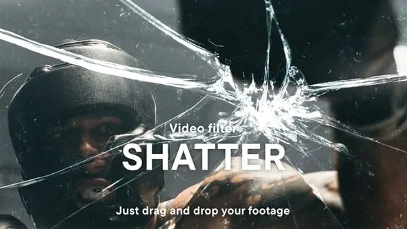 Videohive Shattered Glass Video Effect Template 54231369