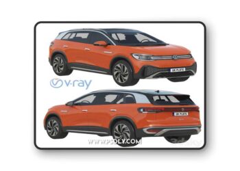 Volkswagen ID6 CROZZ 2022 3D Model