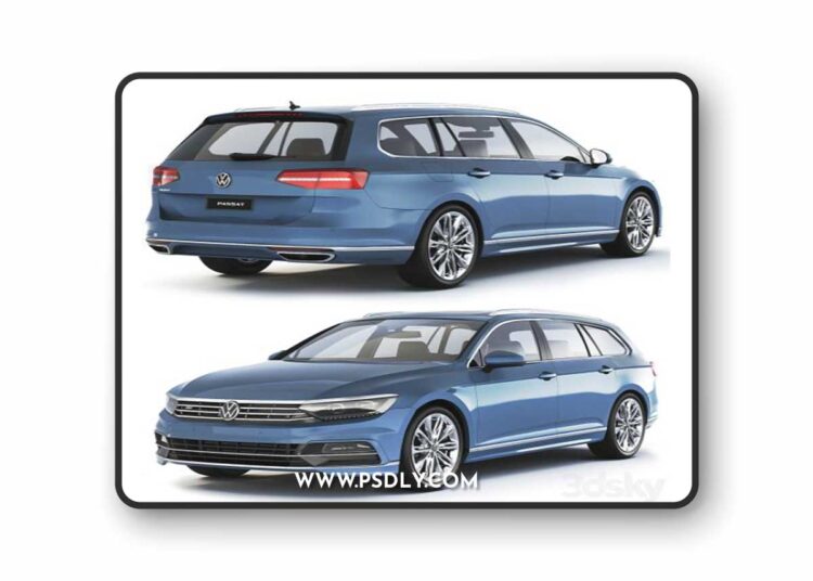 Volkswagen Passat B8 Variant R-Line 2015 3D Model